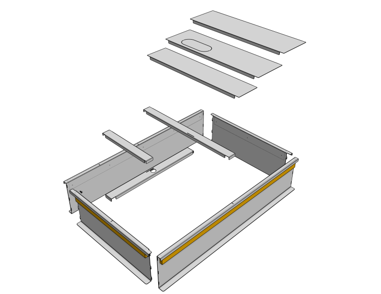 Knockdown and OEM HVAC Curbs with durable assembly features